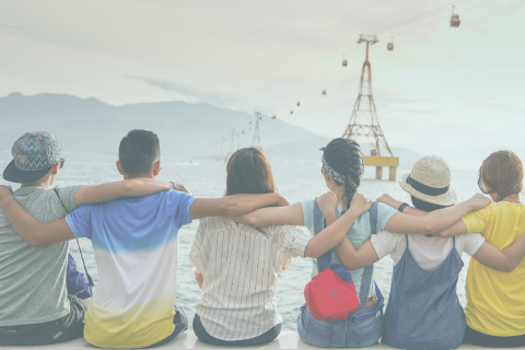 a group of teens hanging out