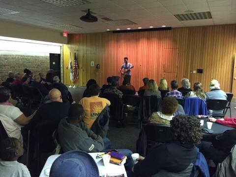 A performance in HPL's meeting room